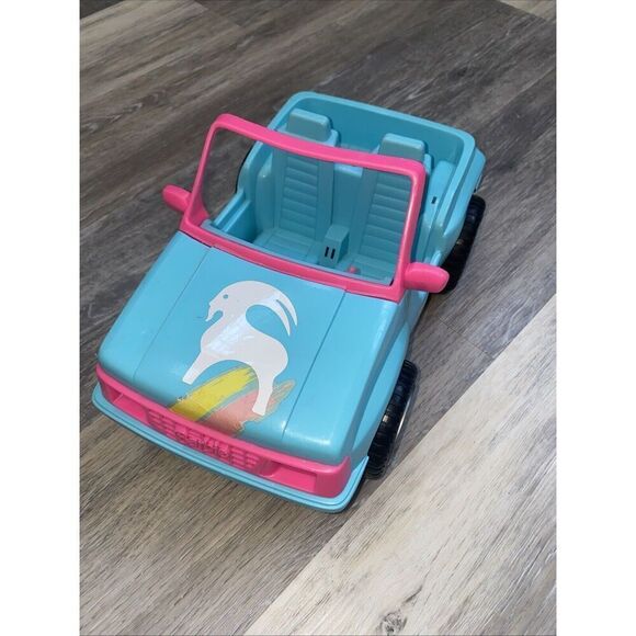 Vintage 1994 Mattel Barbie Blue & Pink Beach Jeep Dune Buggy 4x4 Car Vehicle - Picture 1 of 8